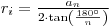 r_i=a/(2 tan(180�/n))